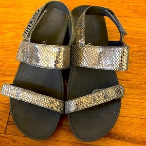 Nearly new Vionic sandals. Metallic silver.